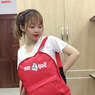 Balo đi học nam nữ trơn màu phong cách Hàn Quốc chất vải kaki đẹp