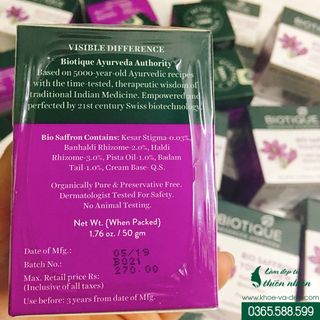 Bio Saffron Dew – Kem dưỡng da ngăn ngừa lão hóa nhập từ Ấn Độ