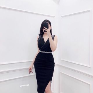 ĐẦM BODY KẾT ĐÁ PHA LÊ TÀ ĐẮP CHÉO
