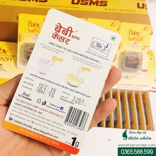 Saffron Ấn Độ - Nhụy hoa nghệ tây Baby Brand Saffron loại 1g