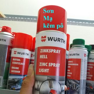 Bình xịt mạ kẽm chống rỉ ống Pô xe ôtô Wurth 113114- 400ml giá sỉ