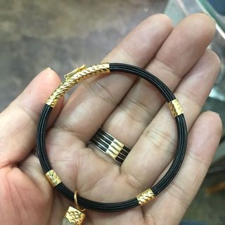 Vòng lông đuôi voi mix vàng