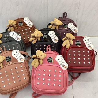 balo mini kèm gấu ảnh thật 100