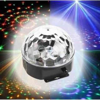 Đèn LED Quả Cầu Cảm Ứng Xoay Pha Lê 7 Màu Nháy Theo Nhạc
