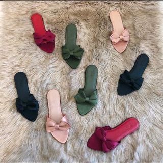 dép bảng nơ lụa