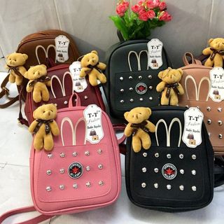 cặp da kèm gấu ảnh thật 100