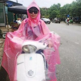áo mưa chấm bi