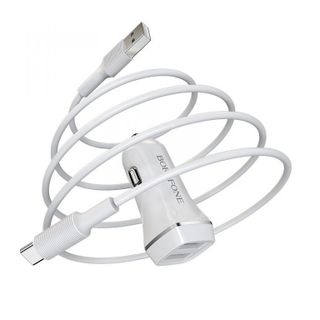 BOROFONE -Bộ Cóc Cáp Sạc Xe Hơi BZ2 Cổng Type C- 2 Cổng USB