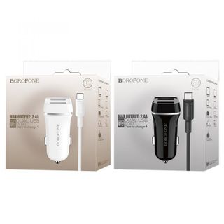 BOROFONE -Bộ Cóc Cáp Sạc Xe Hơi BZ2 Cổng Type C- 2 Cổng USB