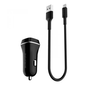 BOROFONE -Bộ Cóc Cáp Sạc Xe Hơi BZ2 Cổng Type C- 2 Cổng USB
