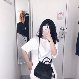 Váy suông trơn tay lật