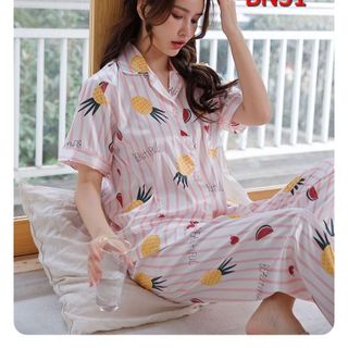 BN51 - Bộ ngủ có tay quần dài chất phi lụa