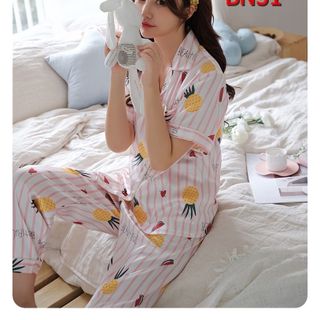 BN51 - Bộ ngủ có tay quần dài chất phi lụa