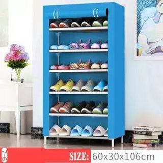 TỦ GIÀY 6 TẦNG TRƠN CÓ KHÓA KÉO