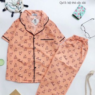 Bộ pizama tay cộc quần dài