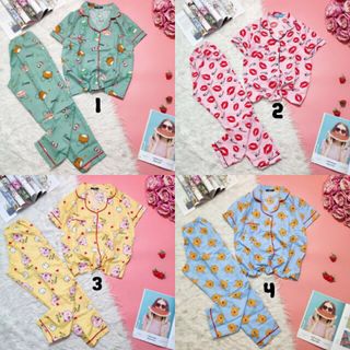 Bộ pizama tay cộc quần dài