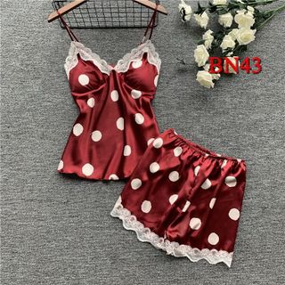 BN43 - Bộ ngủ nữ quần đui 2 dây chất phi lụa