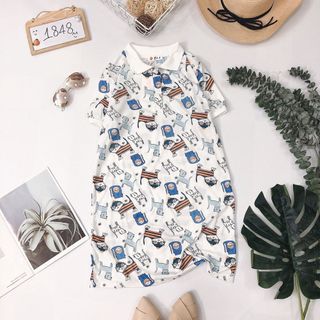 Đầm thun p o l o hình cute