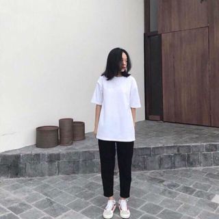 Hình Thật Baggy kaki co giãn QC