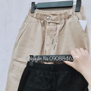 Hình Thật Baggy kaki co giãn QC