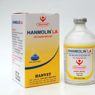 Hanmolin LA Hỗn dịch tiêm Amoxycillin 15 Tác dụng kéo dài 48 giờ
