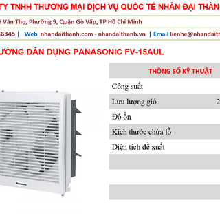 Quạt hút gắn tường dân dụng FV-15AUL