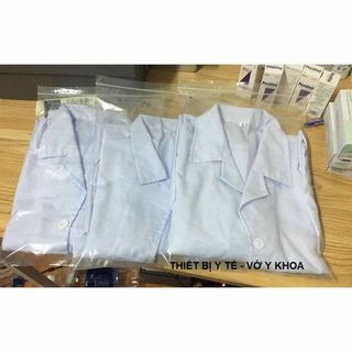 Áo Blouse áo bác sĩ áo dược sĩ tay ngắn thân ngắn nam/nữ