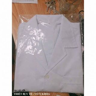 Áo Blouse áo bác sĩ áo dược sĩ tay ngắn thân ngắn nam/nữ