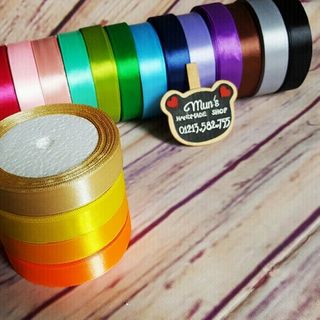 Ruy băng lụa trơn bản 2cm x cuộn 22 Mét