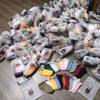 Tất cổ ngắn đính icon gấu Brown siêu cấp cute