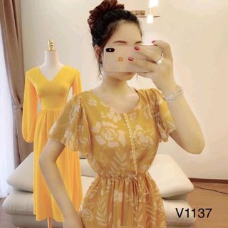 đầm voan hoa in 3D