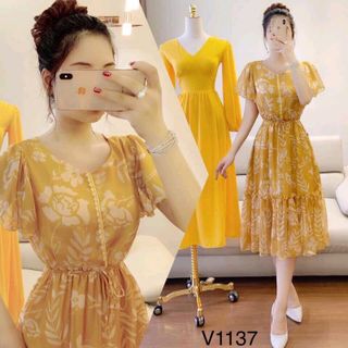 đầm voan hoa in 3D