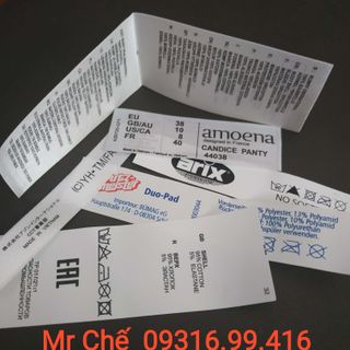 Tem nhãn mác ép chuyển nhiệt may mặc