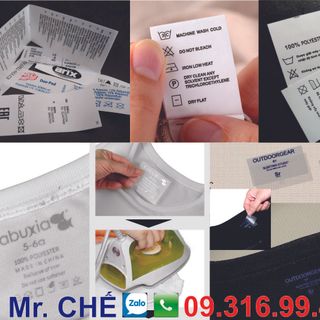 Tem nhãn mác ép chuyển nhiệt may mặc
