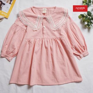 Váy tay bồng phối ren thêu