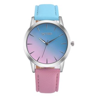 Đồng Hồ Nữ OKTIME - Dây Da Phối 3 Màu Phong Cách Hiện Đại và Quý Phái