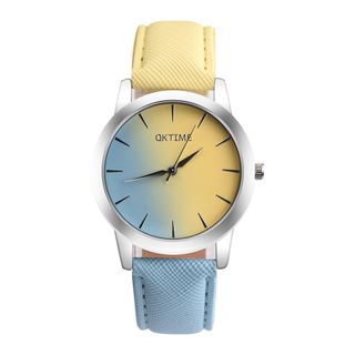 Đồng Hồ Nữ OKTIME - Dây Da Phối 3 Màu Phong Cách Hiện Đại và Quý Phái