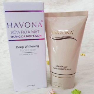 Sữa rửa mặt trắng da ngừa mụn Havona