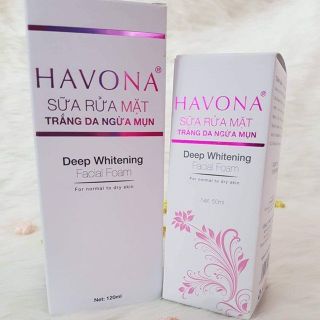 Sữa rửa mặt trắng da ngừa mụn Havona