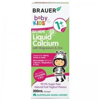 Brauer Baby Kids Liquid Calcium With Magnesium Zinc Úc Cho Trẻ Trên 1 Tuổi - 200ml