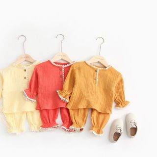 BỘ ĐŨI HÀN BÈO GẤU PHỐI REN HOA