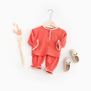 BỘ ĐŨI HÀN BÈO GẤU PHỐI REN HOA