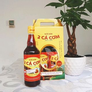 Nước mắm Phú Quốc 2 Cá Cơm 40 Độ đạm- Chai 520ml