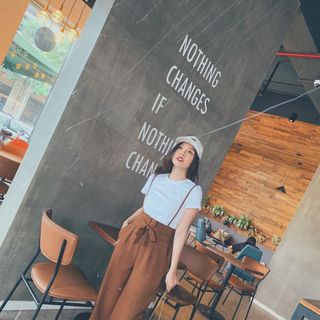 Set quần xếp ly áo thun hình chụp thật - gia công và bán sỉ