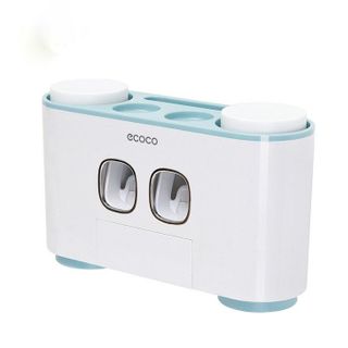 Ecoco Dụng Cụ Nặn Kem Kèm Treo Bàn Chải và Ly Cao Cấp