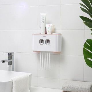 Ecoco Dụng Cụ Nặn Kem Kèm Treo Bàn Chải và Ly Cao Cấp