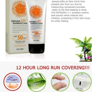 Kem Chống Nắng Hàn Quốc 3W Clinic Intensive Uv Sunblock Spf 50 Pa 70ml