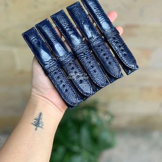 DÂY ĐỒNG HỒ DA ĐÀ ĐIỂU XANH NAVY