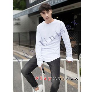 Áo Longtee xỏ ngón Đen/Trắng