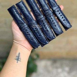 DÂY ĐỒNG HỒ DA ĐÀ ĐIỂU XANH NAVY